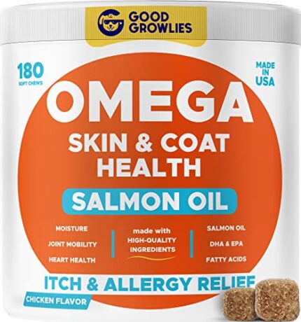 Allergy Relief, Skin & Coat Supplement, Omega-3 For Pet Health | 180ct