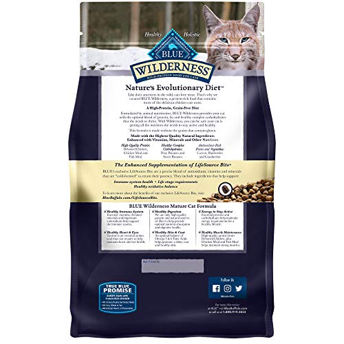 BLUE Wilderness High Protein Cat Food for Senior Cats | Natural, Grain-Free