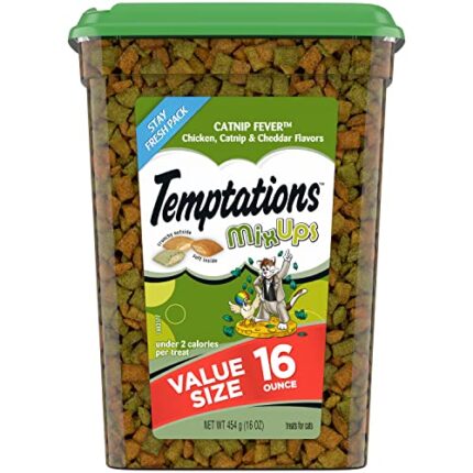 16oz Temptations MixUps Cat Treats Catnip Fever | Value Sized Tub