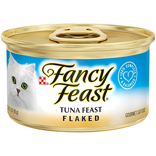 24 3 oz Purina Fancy Feast Wet Cat Food, Flaked Tuna Feast