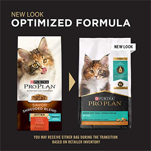 Buy Purina Pro Plan High Protein Dry Kitten Food, Shredded Blend Chicken & Rice Formula