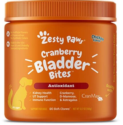 Zesty Paws Cranberry Bladder Bites - Promote Kidney and Bladder Health