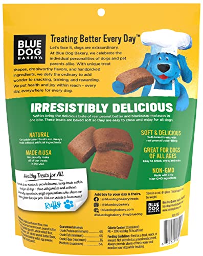 Soft-Baked Dog Treats with Real Peanut Butter - Blue Dog Bakery