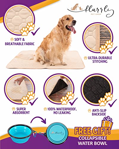 Premium Reusable Dog Training Pads - 4 Layer Protection | 100% Waterproof & Non-Slip