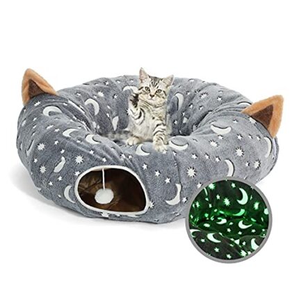 Buy Collapsible Cat Tunnel | Soft Plush Material, Glows in the Dark