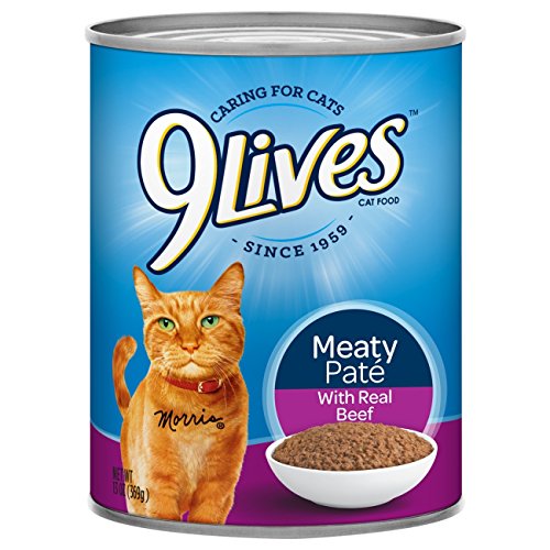 Meaty Paté with Real Beef Wet Cat Food from 9Lives - 13oz Cans