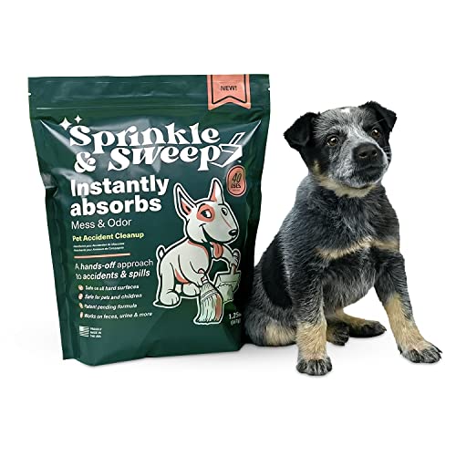 Easy Pet Accident Cleanup with Non-Toxic Deodorizer | Sprinkle & Sweep