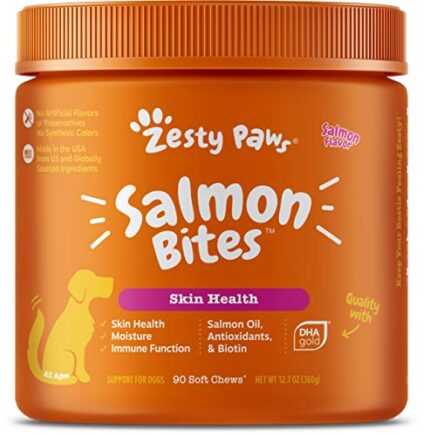 Enhance Skin Health for Fido with Omega-3, DHA & Antioxidants | Salmon Bites