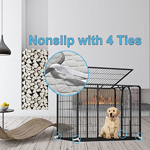 Non-slip Dog Training Pad with Waterproof Protection and Ties - 65"x48"