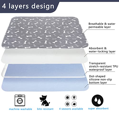 Reusable 4 Layers Fabric Composite Training Pad for Pets | Anti Slip Bottom Layer