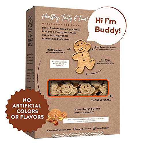 Oven Baked Dog Treats with Natural Peanut Butter - Buddy Biscuits