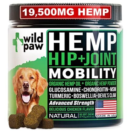 Organic Hemp Supplements for Pain Relief & Mobility Support for Dogs