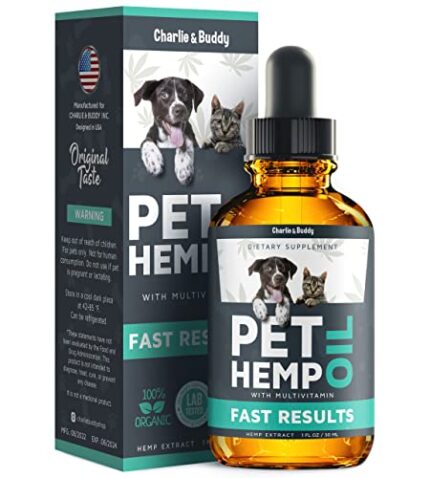 100% Natural Pet Hemp Oil: Relieve Anxiety, Pains, and Calms Sleep