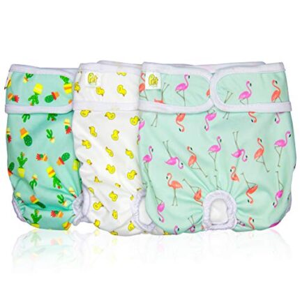 Adjustable Size Machine Washable Dog Diapers - Safe and Secure