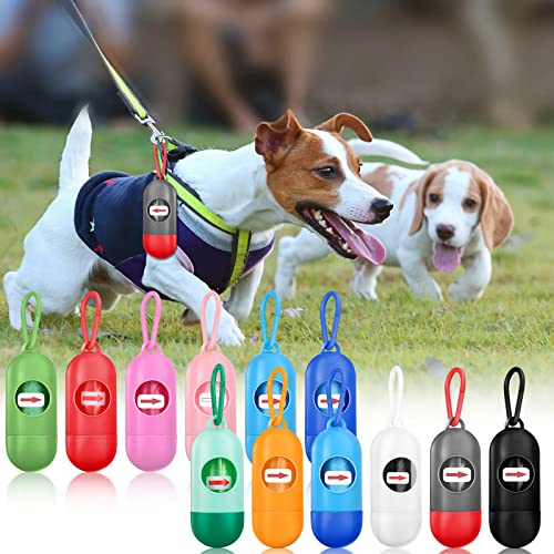 Dog Poop Bag Dispenser with Leash Clip & Reusable Plastic