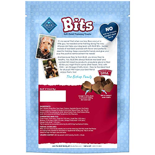 BLUE Bits Natural Soft-Moist Training Dog Treats with Real Beef