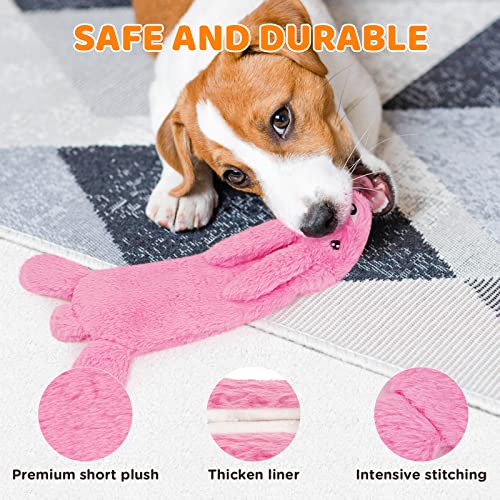 5 Pack Stuffless Squeaky Plush Dog Toy Bundle | Chewing Teething | Holiday Gift Supplies