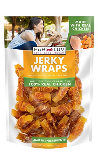 Pur Luv Jerky Wrapped Dog Treats with Real Chicken & Sweet Potato