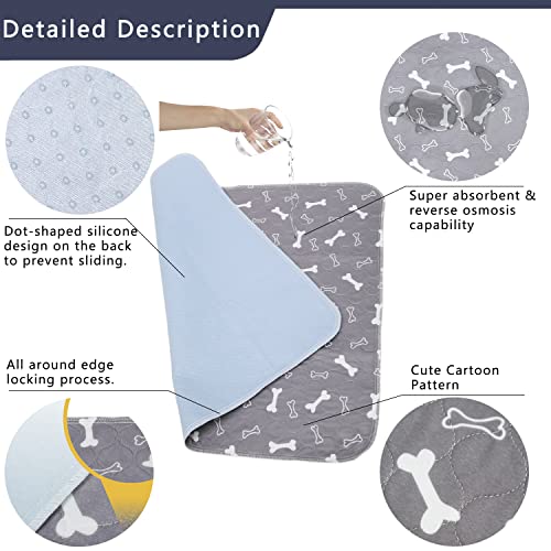 Reusable 4 Layers Fabric Composite Training Pad for Pets | Anti Slip Bottom Layer