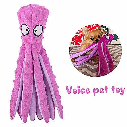 3 Pack Octopus Dog Squeaky Toys – Perfect for Puppies, Small, Medium and Large Dogs