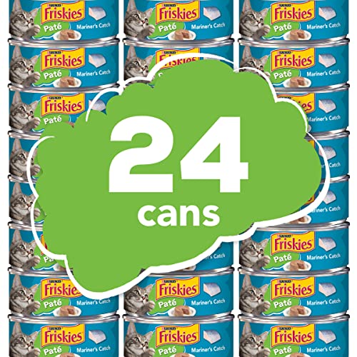 24 x 5.5 oz. Cans Purina Friskies Pate Wet Cat Food - Mariner's Catch