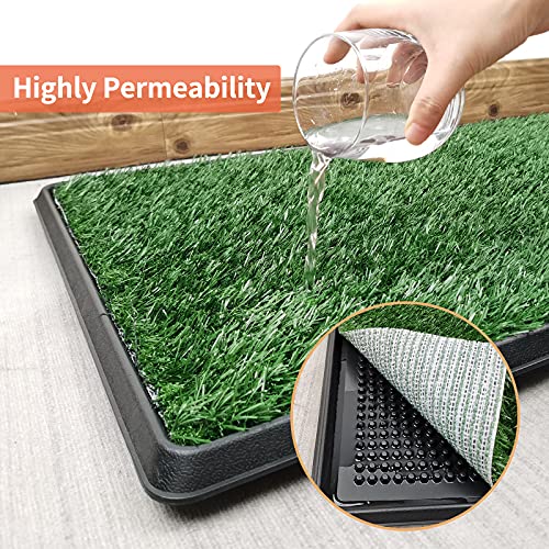 Quadruple-Layered System Artificial Grass Pee Pad | Low Maintenance | Training Furry Friends