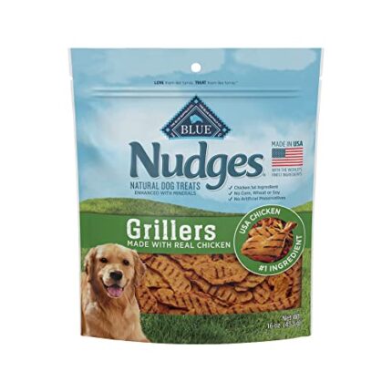 BLUE Nudges Grillers Natural Dog Treats with Real Chicken