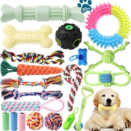 20 Piece Puppy Teething Chew Toys For Small Dog & Furniture Protection