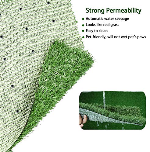 2 x Replacement Dog Pee Grass Pad with Tray for Medium & Large Dogs